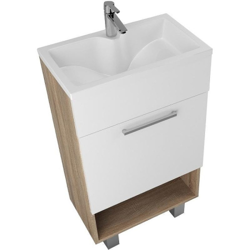 Тумба с раковиной 1MarKa July У85933 50х30х85 напольная цвет дуб сонома - фото 2