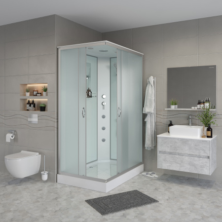 Душевая кабина Niagara Classic 432853QG 120х80 прямоугольная с крышей ориентация универсальная