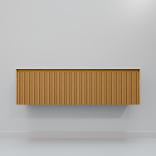 Тумба с раковиной ArtDecco Elizabeth (Элизабет) AEL14W11D200 140x45x40 подвесная цвет белый дуб - фото 4