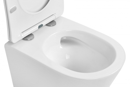 Унитаз подвесной Abber Bequem AC1102T белый с сиденьем микролифт безободковый смыв торнадо