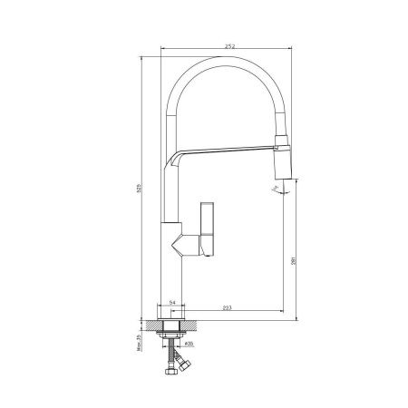 Смеситель для кухни Rush MS9035-35White на мойку хром