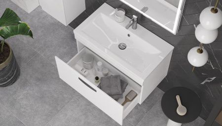 Тумба под раковину Velvex ESTEA tpEST.80.1Y.233 80х40 подвесная цвет белый