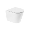 Унитаз подвесной BelBagno FLAY-R BB053CHR/BB870SC белый с сиденьем микролифт безободковый каскадный смыв