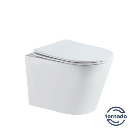 Унитаз подвесной Vincea Piatti VT1-11T белый с сиденьем микролифт безободковый смыв торнадо