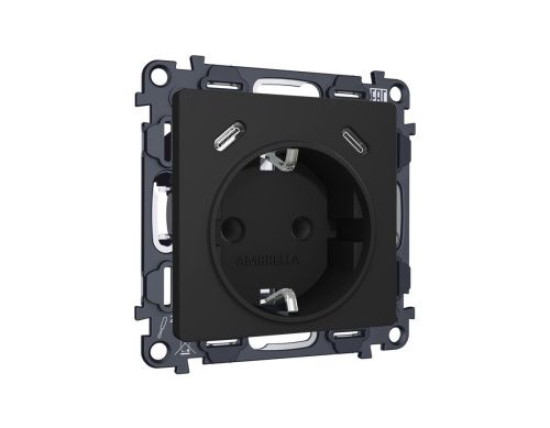 Комплект механизма электрической розетки 2USB С+C 20W с/з на винтовых зажимах 16A-250V Ambrella Volt MA MA810510 - фото 3