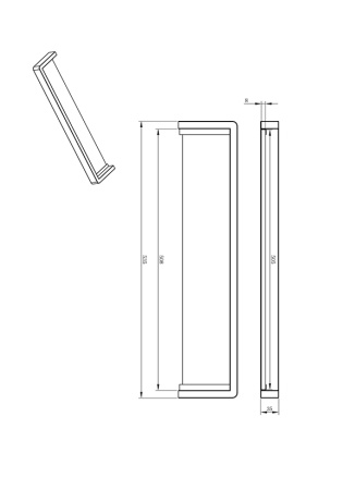 Полка в ванную комнату AltroBagno Aperto AltroBagnoAperto082801MB