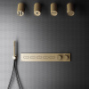 Смеситель для душа Gessi Hi-Fi 63018#726 встраиваемый в стену бронза с термостатом (внешняя часть)