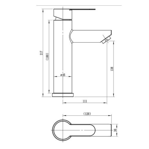 Смеситель Voda Orlando OL26L на раковину сатин - фото 3