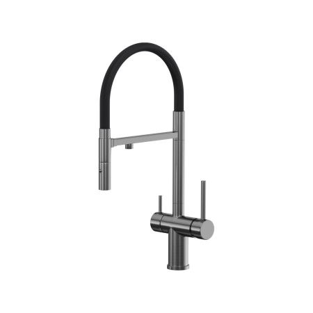 Смеситель для кухни Reflexion Lago RX9901BL на мойку вороненая сталь