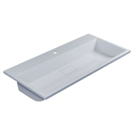 Раковина из искусственного камня Uperwood Barsa 2901120346 90х50 полувстраиваемая цвет белый