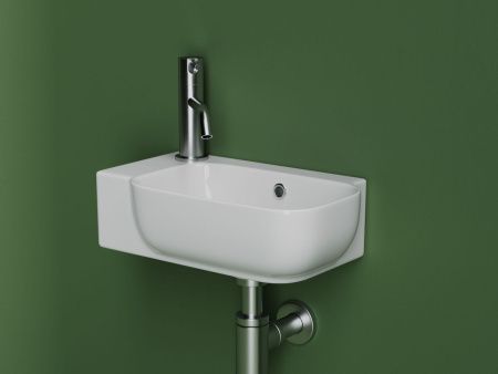 Раковина из сантехнического фарфора Ceramica Nova ELEMENT CN6074R 40х20 подвесная цвет белый 1 отверстие под смеситель
