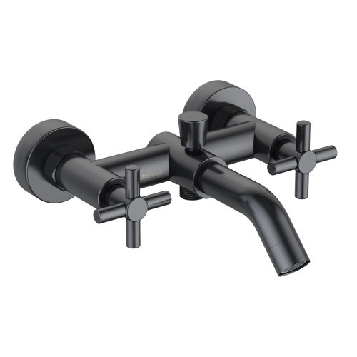 Смеситель для ванны и душа Damixa Neo Classic 271000000 настенный графит без термостата - фото 2