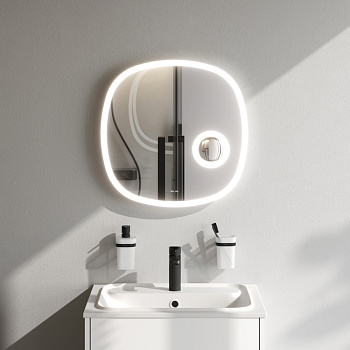 Зеркало в ванную Am.Pm Func M8FMOX0553SA 55х55 цвет серый