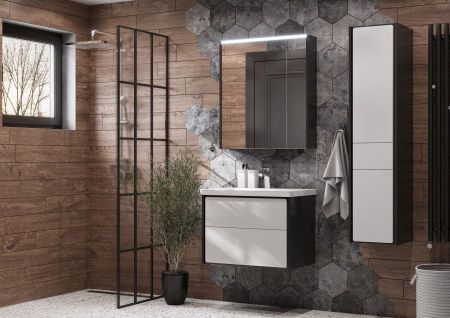 Шкаф-пенал Roca Ronda ZRU9302967 30х140 подвесной цвет белый/серый