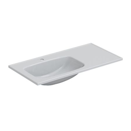 Раковина из искусственного камня СанТа Венера 900173 90х40 накладная цвет белый