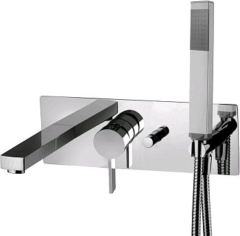 Смеситель для ванны с душем Paffoni Rock RO001CR встраиваемый в стену хром