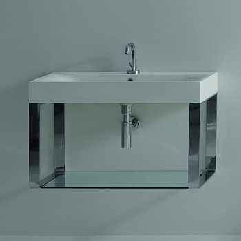 Раковина из сантехнического фарфора Kerasan Cento 353201*1 70х45 накладная цвет белый 1 отверстие под смеситель