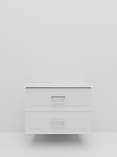 Тумба с раковиной La Fenice Cubo TWIN NFNC-01-CUB-B-90-2-3-90-2R 101х62х49 подвесная цвет белый - фото 4