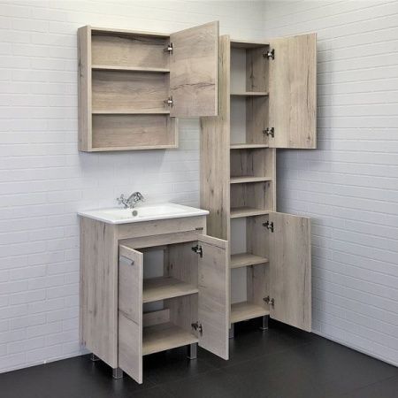 Тумба с раковиной Comforty Марио 00-00005206CF 60х50 напольная цвет серый