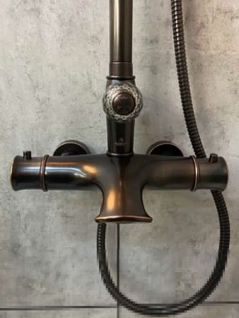 Душевая стойка AltroBagno Beatrice AltroBagnoBeatrice030407BrNe настенная цвет бронза