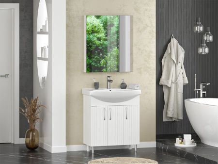 Тумба под раковину Misty Изео Э-Изе01075-021Н 70х40 напольная цвет белый