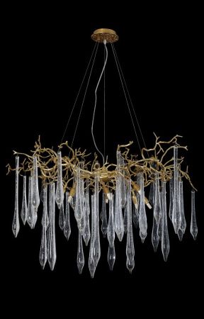 Люстра подвесная Crystal Lux Reina (Реина) REINA SP8 D1000 GOLD PEARL