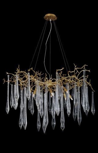 Люстра подвесная Crystal Lux Reina (Реина) REINA SP8 D1000 GOLD PEARL - фото 3