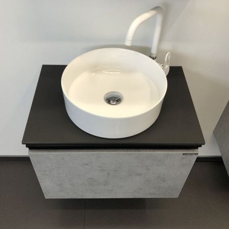 Тумба с раковиной Comforty Эдинбург 00-00002782CF 60х40 подвесная цвет серый