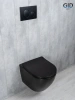 Унитаз подвесной Gid Tornado 62261Y черный матовый с сиденьем микролифт безободковый смыв торнадо