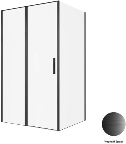 Душевой уголок Allen Brau Priority 3.31033.BBA + 3.31042.BBA 120х80 стекло прозрачное профиль черный без поддона - фото 5