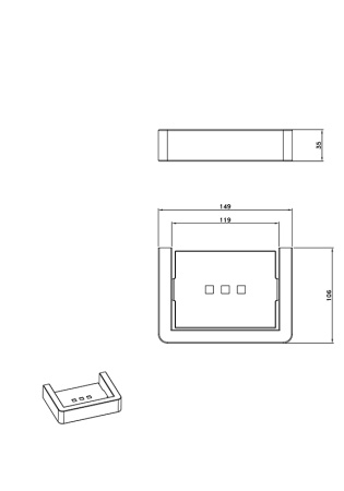 Мыльница AltroBagno Aperto AltroBagnoAperto080705MB