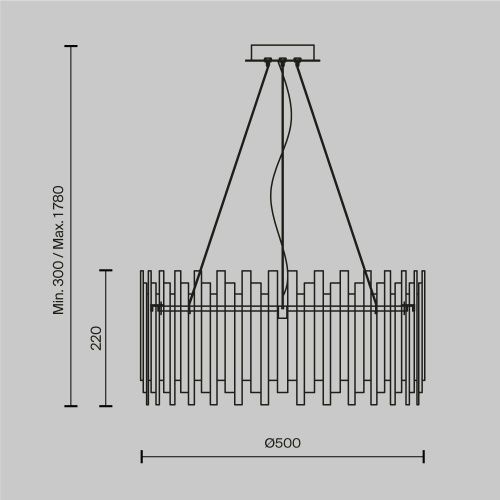 Светильник подвесной Maytoni Coliseo Modern MOD136PL-06BS - фото 3