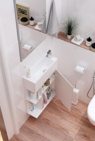 Тумба с раковиной 1MarKa Stretto У94716 50х20 подвесная цвет белый