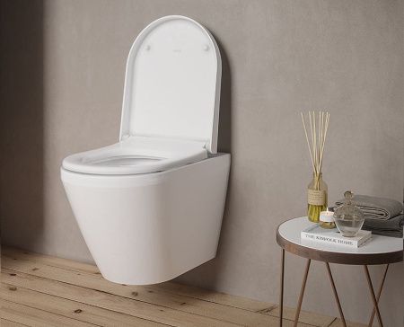 Чаша унитаза подвесная Vitra Integra Round 7041B003-0075 цвет белый без сиденья безободковая каскадный смыв