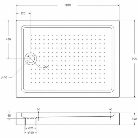 Душевой поддон BelBagno TRAY-BB-AH-120/90-15-W 120х90 акрил белый с ножками