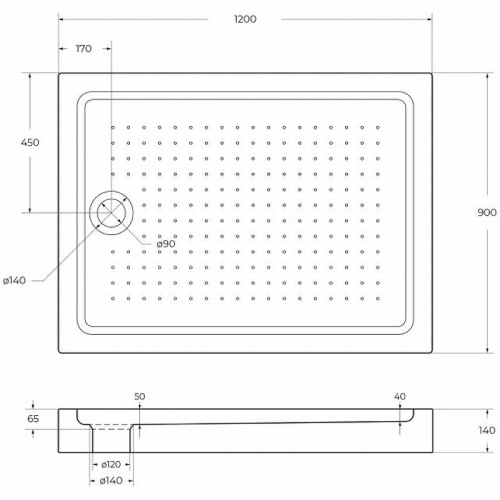 Душевой поддон BelBagno TRAY-BB-AH-120/90-15-W 120х90 акрил белый - фото 4