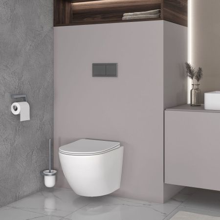 Унитаз подвесной Taliente Amato Tornado 3 AM55003 белый с сиденьем микролифт безободковый смыв торнадо