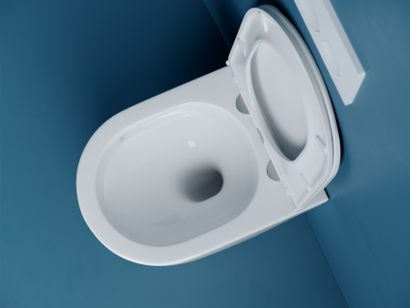 Унитаз подвесной Ceramica Nova VOGUE CN4008T белый с сиденьем микролифт безободковый смыв торнадо