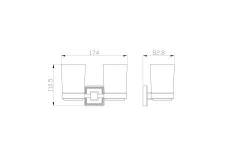 Стакан для зубных щеток Wonzon & Woghand Roma WW-7228