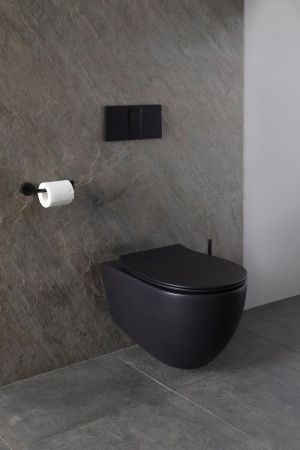 Чаша унитаза подвесная Allen Brau Reality 4.32006.31 цвет черный без сиденья безободковая каскадный смыв