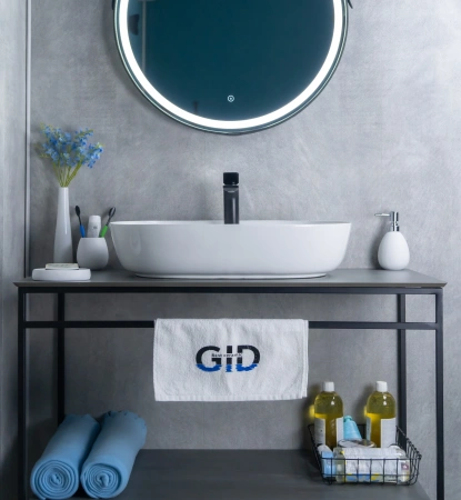 Раковина керамическая Gid Lago 51194 60х40 накладная цвет белый 1 отверстие под смеситель