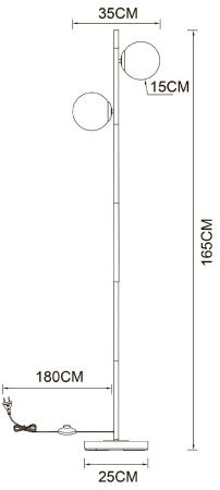 Торшер Arte Lamp Alcor (Алцор) A2224PN-2BK