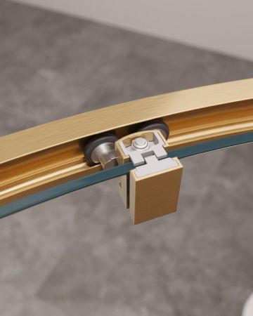 Душевой уголок Cezares MOLVENO MOLVENO-RH-1-120/90-C-BORO-IV 120х90 стекло прозрачное профиль золото без поддона