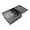 Кухонная мойка Paulmark GERBERG 78F UNI PM217844-GM 45х40 цвет вороненая сталь поверхность брашированная