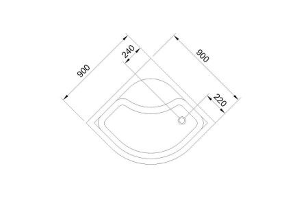 Душевой поддон акриловый Royal Bath CK RB90CK 90х90 белый с ножками