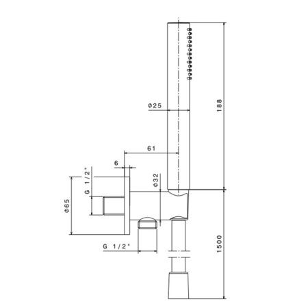Душевой гарнитур Newform X-Steel 316 69645X.59.064 настенный черный