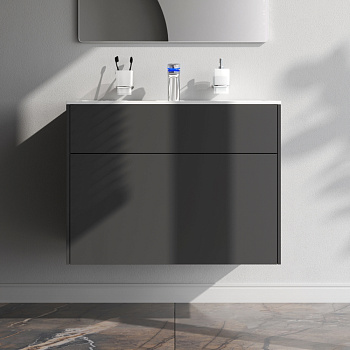 Тумба под раковину Am.Pm Inspire V2.0 M50AFHX0803GM 81х49х60 подвесная цвет графит матовый