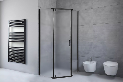 Душевой уголок Royal Bath TR RB120TR-C-BL 120х120 стекло матовое профиль черный без поддона - фото 2