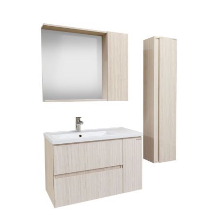 Зеркало-шкаф Grossman Юнит 2080112 80х70 подвесной цвет бежевый