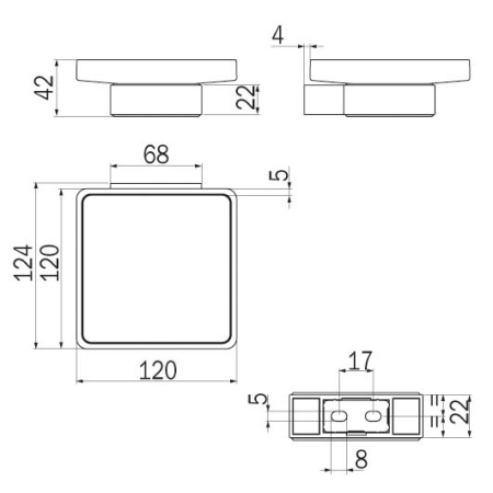 Мыльница Inda INDISSIMA A88110CR21